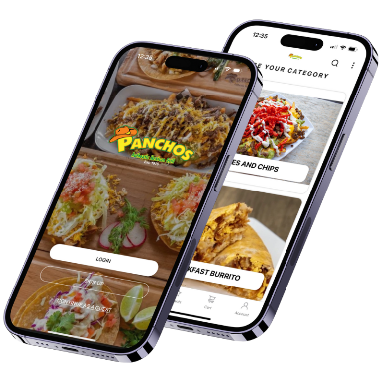 Panchos Authentic Mexican Grill mobile app for online ordering